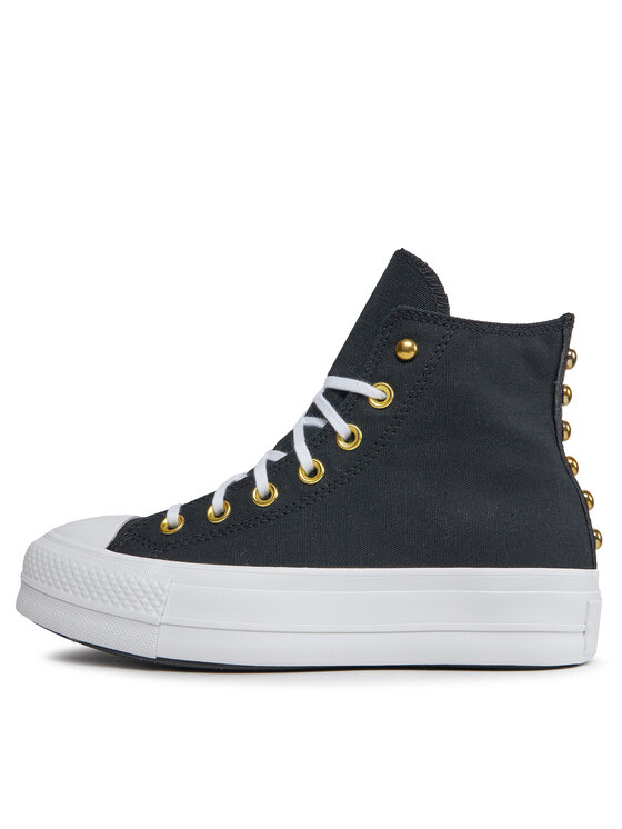 Converse Converse Tenisice Chuck Taylor All Star Lift Platform Star Studded A05453C Crna