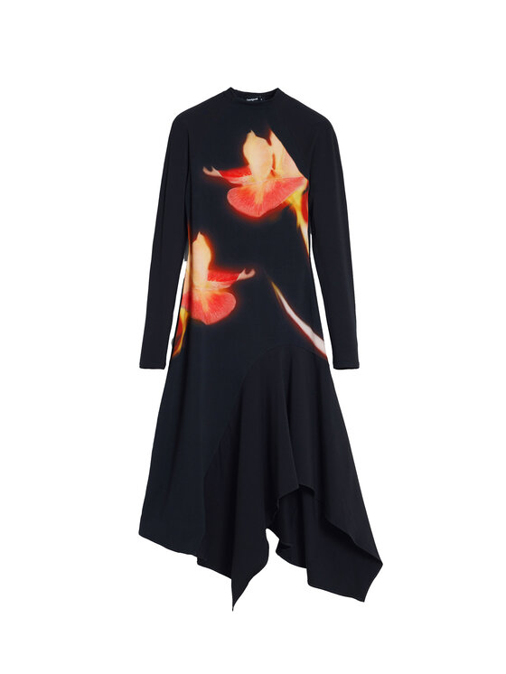 Desigual Desigual Rochie de zi Mila 25WWVK40 Negru Slim Fit
