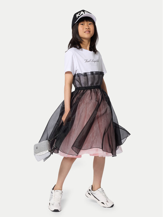 Karl Lagerfeld Kids Rochie de zi Z31140 S Roz Regular Fit