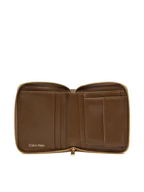 Calvin Klein Calvin Klein Pénztárca Emblem Aop Square Zip Around LV04F1089G Bézs