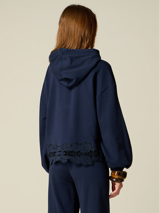 Oltre Oltre Bluza G833J004567N034 Niebieski Over Fit