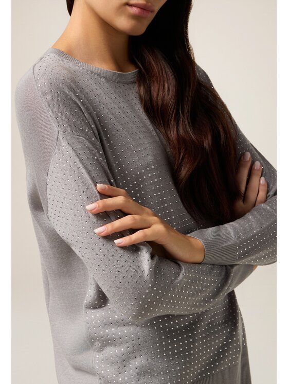 Oltre Oltre Cardigan M508J005270N013 Grigio Slim Fit