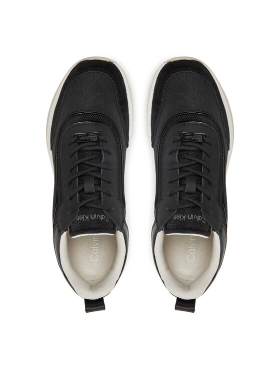 Calvin Klein Calvin Klein Sneakersy Runner Lace Up Mesh Mix HW0HW02487 Czarny