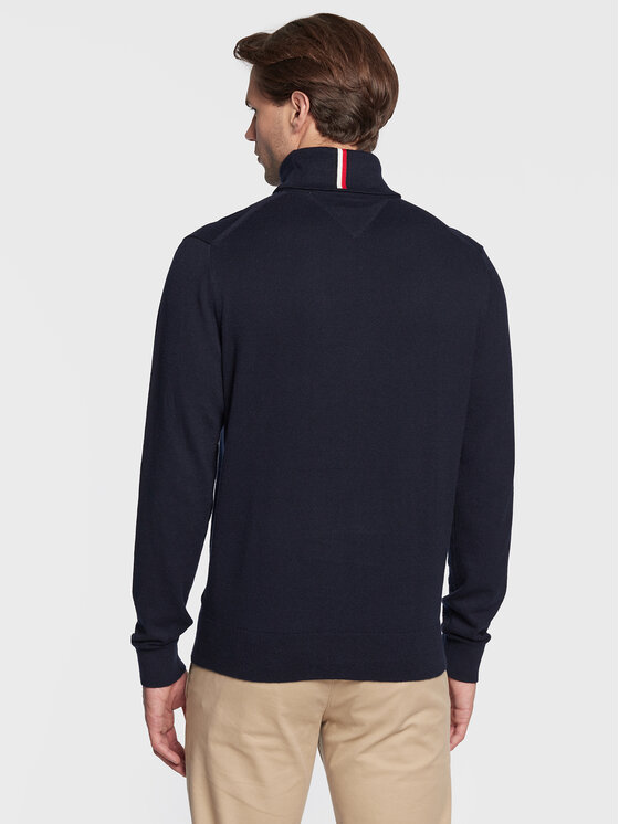 Tommy Hilfiger Tommy Hilfiger Golf Pima MW0MW28048 Granatowy Regular Fit