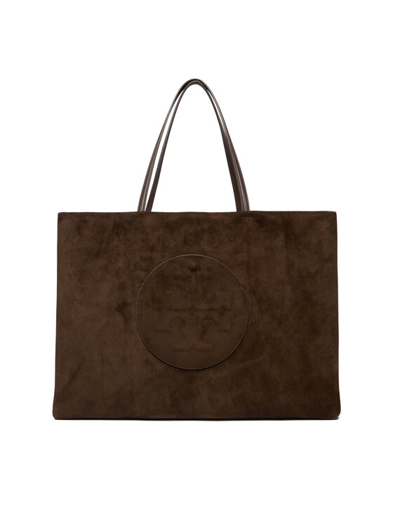 Tory Burch Torebka Ella Suede Tote 170980 Brązowy