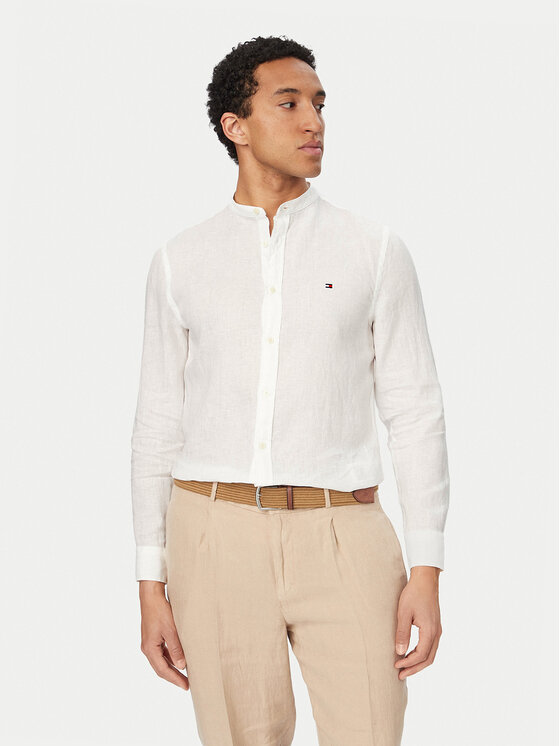 Tommy Hilfiger Cămașă MW0MW39271 Alb Slim Fit