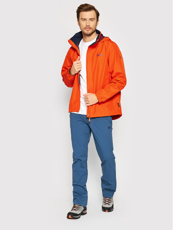 Jack Wolfskin Jack Wolfskin Jakna hardshell Stormy Point 1111141 Oranžna Regular Fit