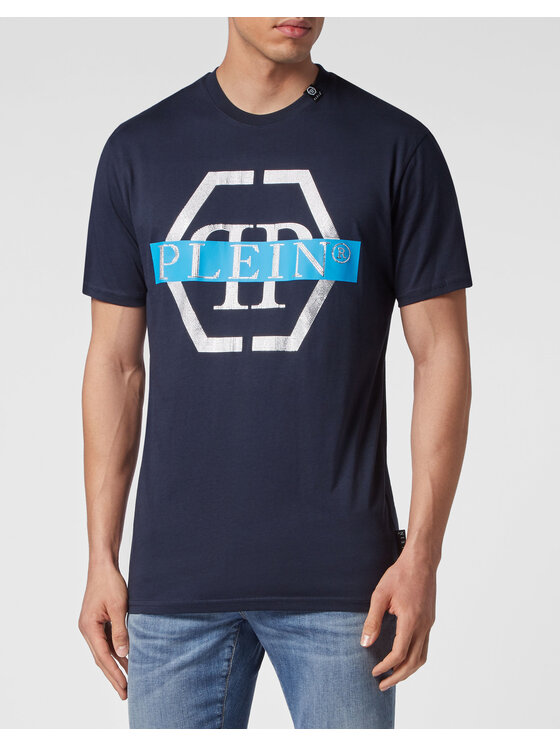 PHILIPP PLEIN PHILIPP PLEIN T-shirt 22947 Blu scuro Regular Fit