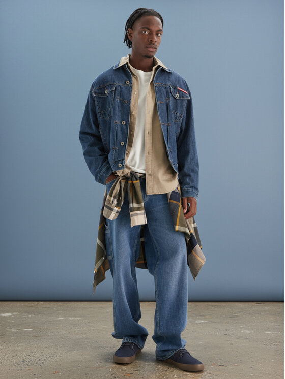 Quiksilver Quiksilver Farmer kabát All Ride Denim Jkt EQYJK04177 Kék Regular Fit