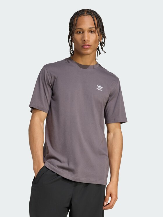 adidas adidas T-Shirt Trefoil Essentials Tee Szary Regular Fit
