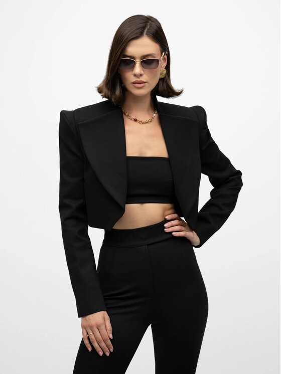 MANDRAGORA MANDRAGORA Top Vanya Czarny Slim Fit