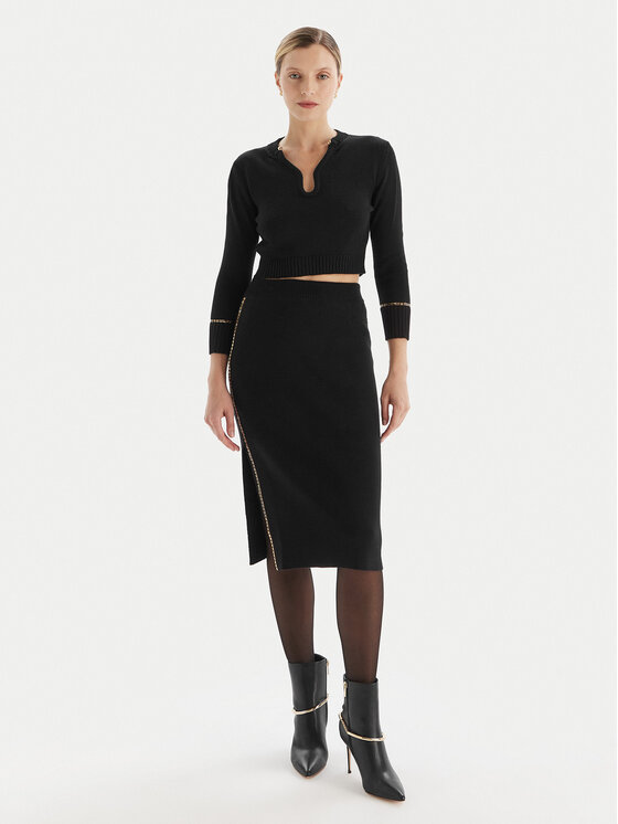 Simona Corsellini Simona Corsellini Pulover A25CPMGE0601 Črna Slim Fit