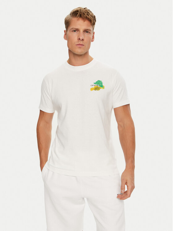 Off-White Off-White T-Shirt OMAA027S23JER0040184 Λευκό Regular Fit