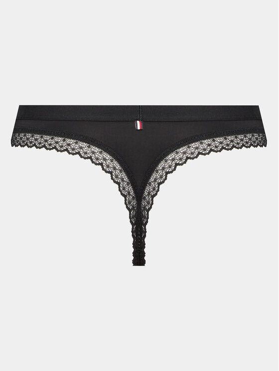 Tommy Hilfiger Tommy Hilfiger Kalhotky string UW0UW04184 Černá
