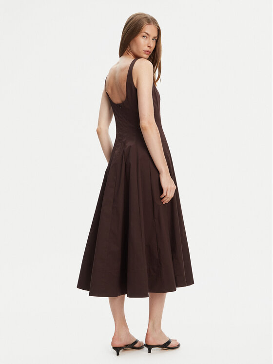 STAUD STAUD Vsakodnevna obleka Wells R24F2101PO Rjava Regular Fit