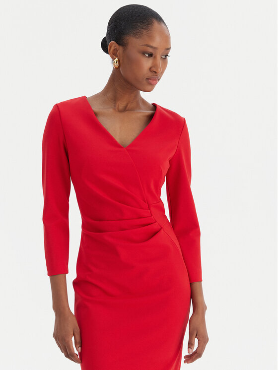 Rinascimento Rinascimento Rochie cocktail CFC0126655003 Roșu Slim Fit