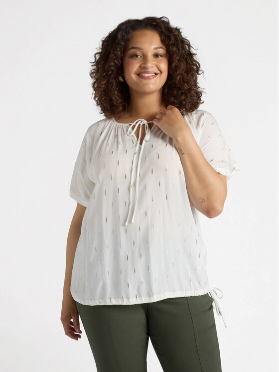 Fiorella Rubino Fiorella Rubino Bluzka 2518L000645N011 Biały Regular Fit