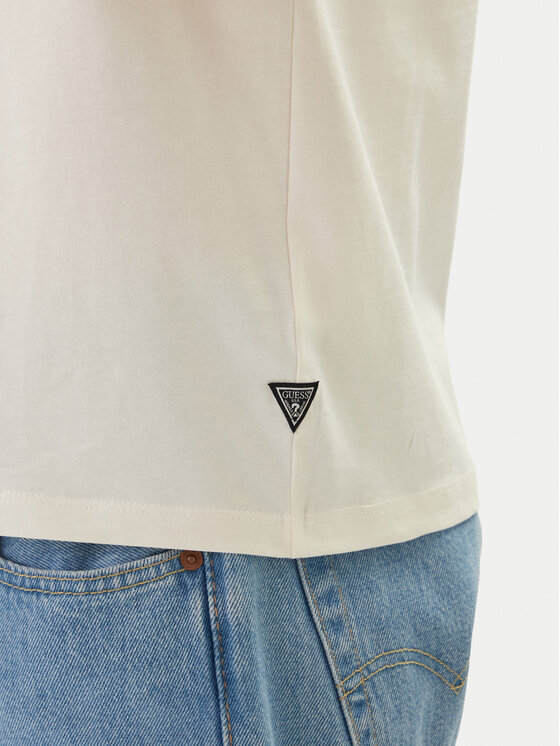 Guess Guess Tričko M6GI33 K3310 Écru Regular Fit
