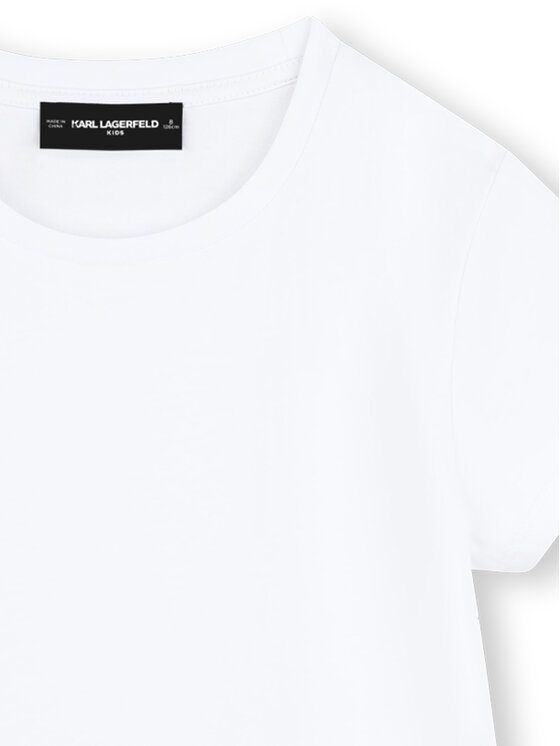 Karl Lagerfeld Kids Karl Lagerfeld Kids Rochie de zi Z30454 D Alb Regular Fit