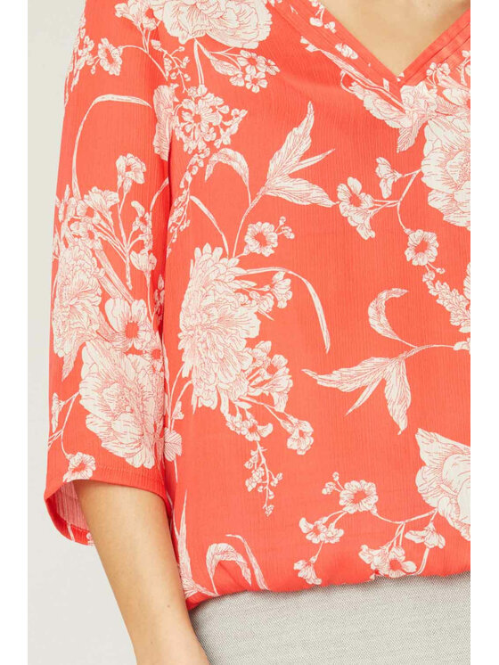 QUIOSQUE QUIOSQUE Halenka PEACHY SHIRT Korálová Regular Fit