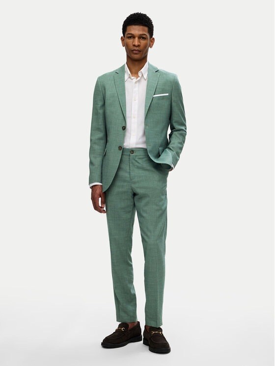 Selected Homme Selected Homme Pantaloni de costum 16087871 Verde Slim Fit