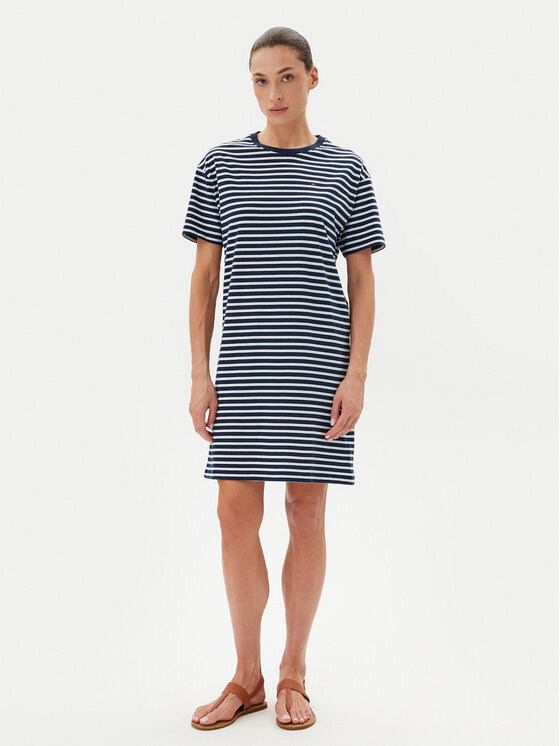 Tommy Hilfiger Tommy Hilfiger Každodenné šaty UW0UW05937 Tmavomodrá Regular Fit