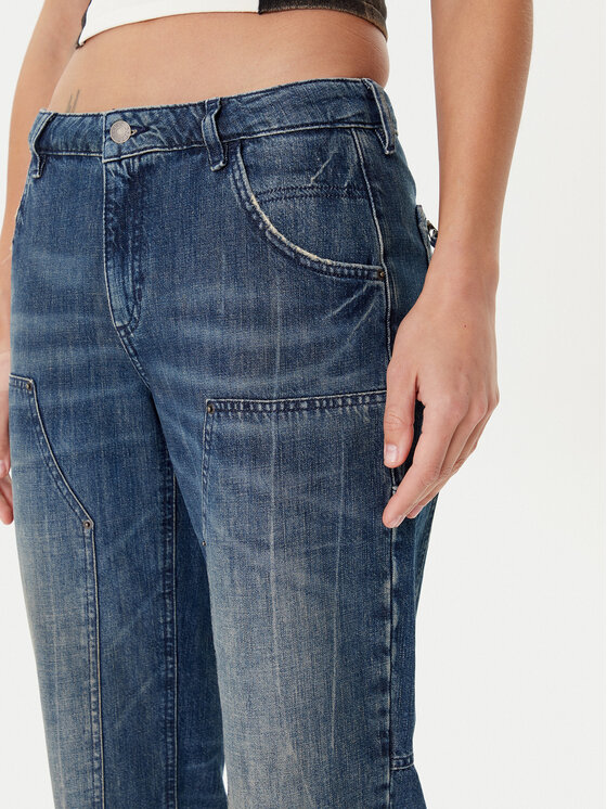 Guess Guess Traperice W5YA2E D5R0D Tamnoplava Straight Leg