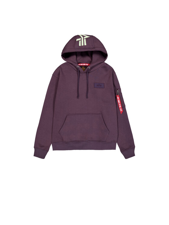 Alpha Industries Alpha Industries Bluza Backprint Hoodie Fioletowy Regular Fit