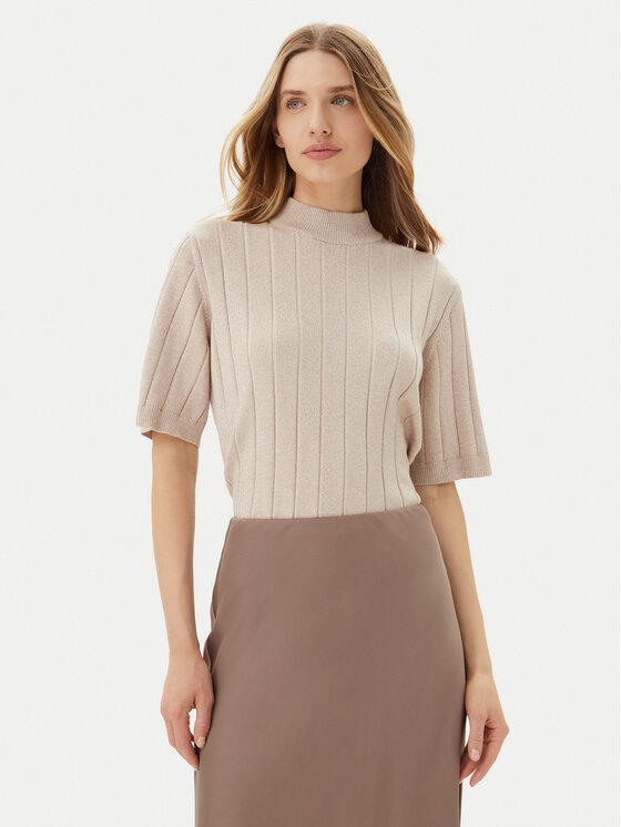 Bruuns Bazaar Sweter Anemones BBW4521 Beżowy Regular Fit