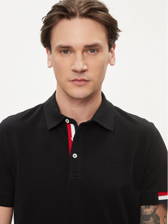 Geox Geox Polo M4510L T2649 F9000 Czarny Regular Fit
