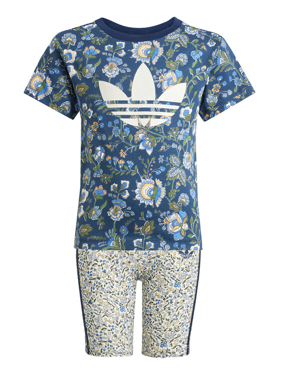 adidas adidas Set majica i hlače Liberty London JV7722 Tamnoplava Slim Fit