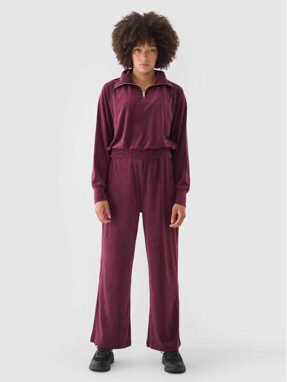 4F 4F Bluza 4FRAW24TSWSF2054-60S Czerwony Oversize