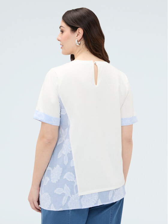 Fiorella Rubino Fiorella Rubino T-Shirt G0A1L009137N011 Biały Regular Fit