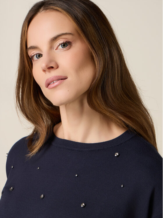 Oltre Oltre Maglione M034J005336N034 Blu Regular Fit