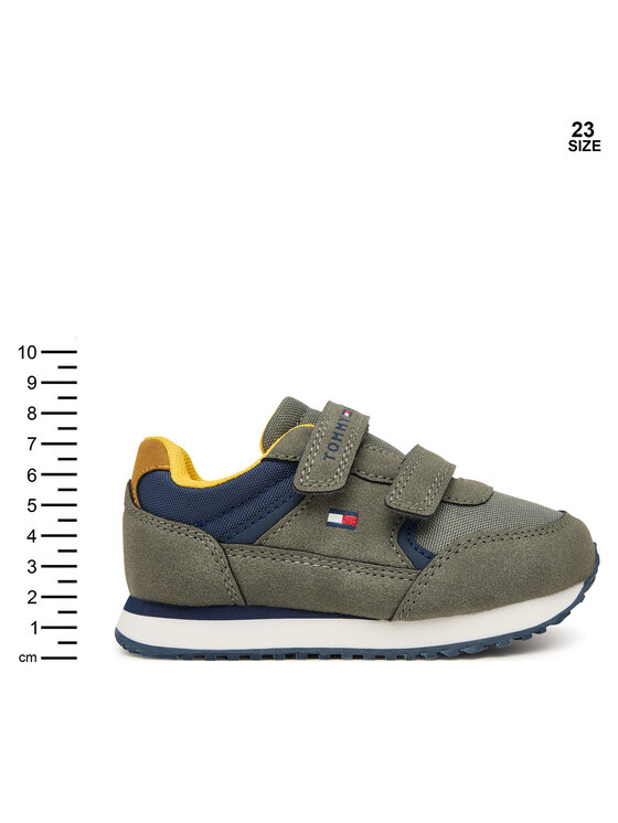 Tommy Hilfiger Tommy Hilfiger Сникърси Low Cut Velcro Sneaker T1X9-35253-1960 M Зелен