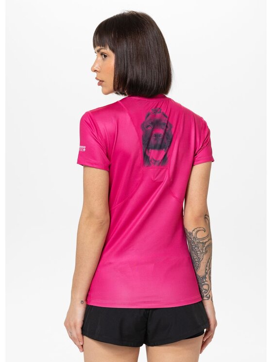 PITBULL PITBULL T-Shirt Koszulka sportowa damska Mesh PITBULL IR M Różowy Regular Fit