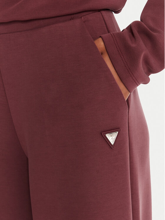 Guess Guess Παντελόνι φόρμας V4YB07 KCAY2 Μπορντό Relaxed Fit