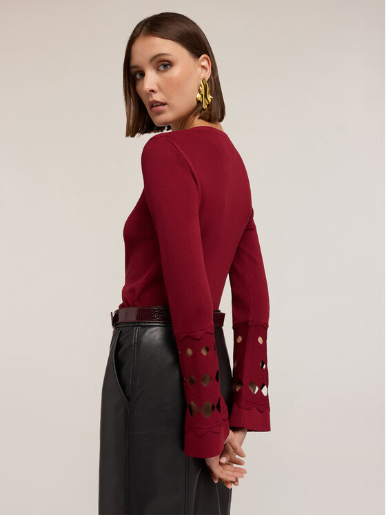 Motivi Motivi Cardigan M379W003463N036 Bordeaux Regular Fit