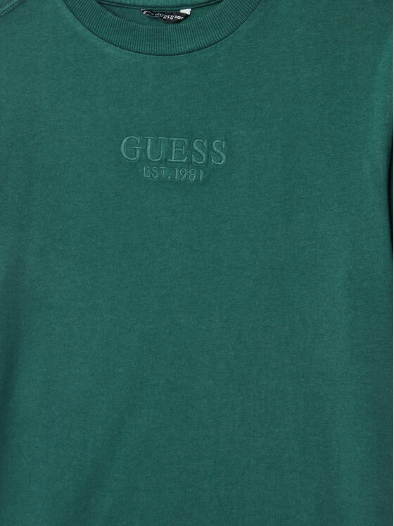 Guess Guess Tričko L5RI36 K8HM4 Zelená Regular Fit