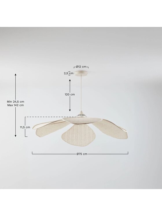 MIAhome MIAhome Lampa wisząca Benavid Ø75 cm Biały