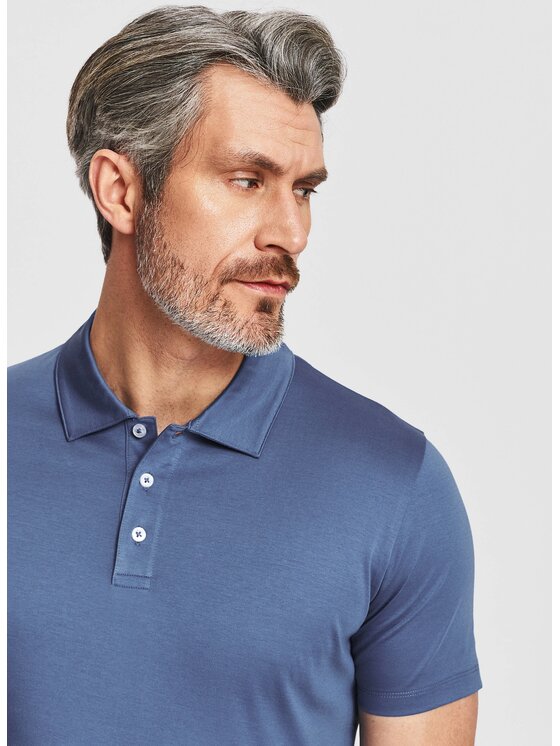 Pako Lorente Pako Lorente Polo P26SF-TX-015 Niebieski Classic Fit