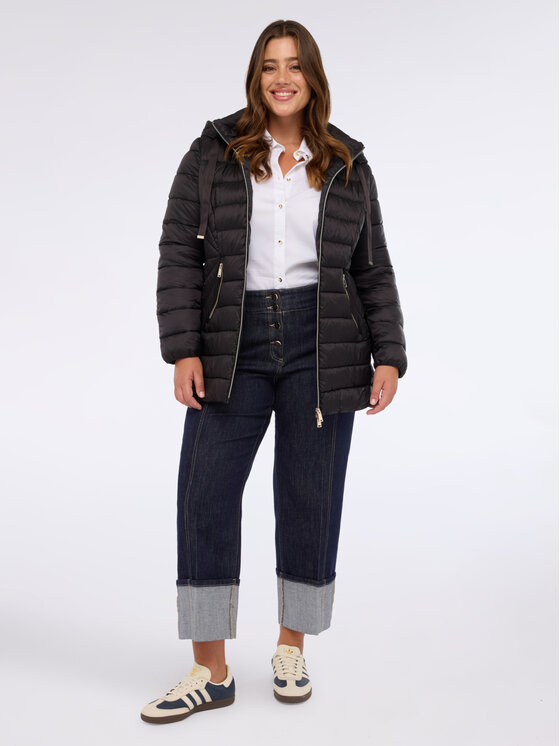Fiorella Rubino Fiorella Rubino Kurtka puchowa F493T001394N033 Czarny Regular Fit