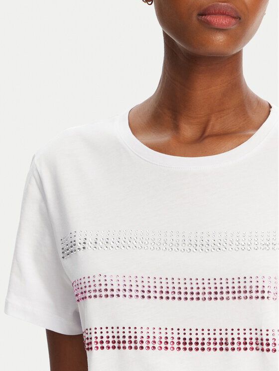 Marella Marella T-shirt Foglia 2515971042 Bianco Regular Fit