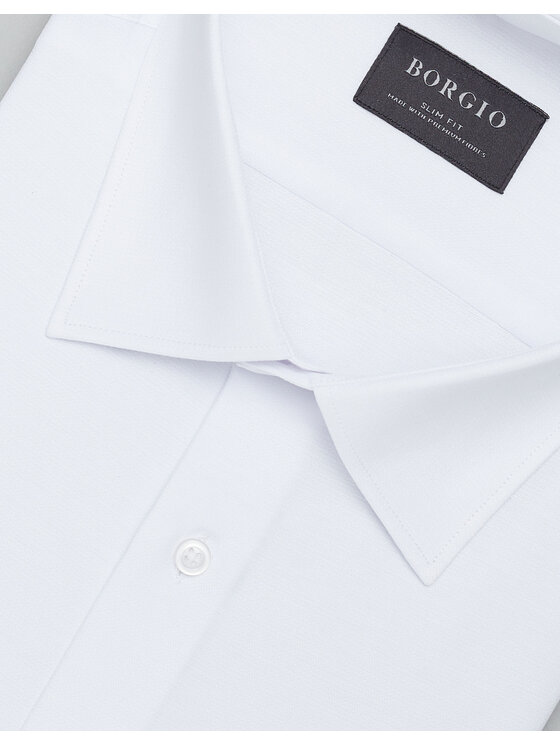 Borgio Borgio Koszula fabrizia Biały Slim Fit