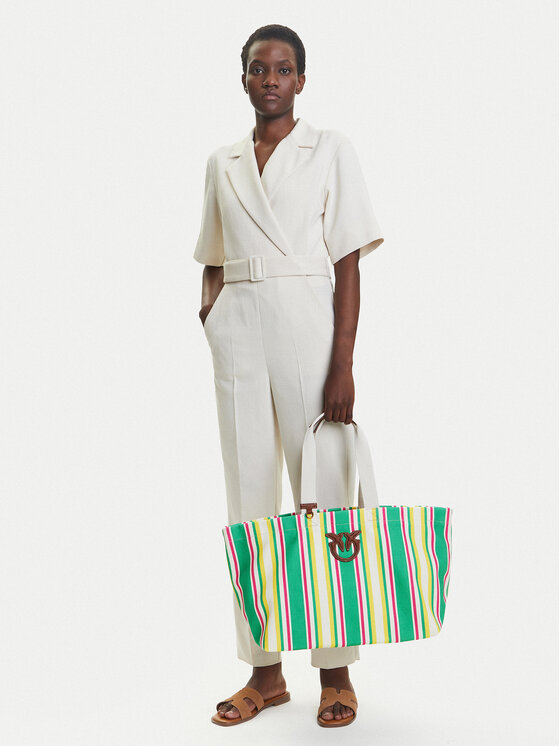 PINKO PINKO Ročna torba Shopping Bag Extra PE 25 PLTT 104754 A2G5 Zelena