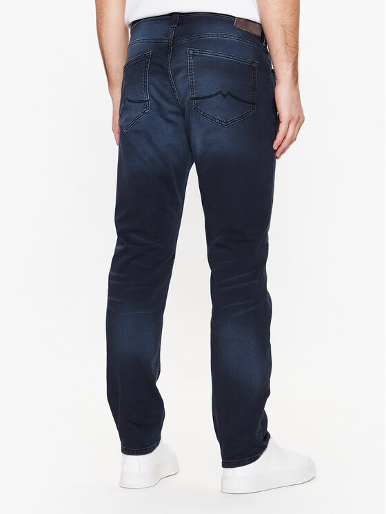 Mustang Mustang Jeansy Oregon 3112-5576 Granatowy Tapered Fit