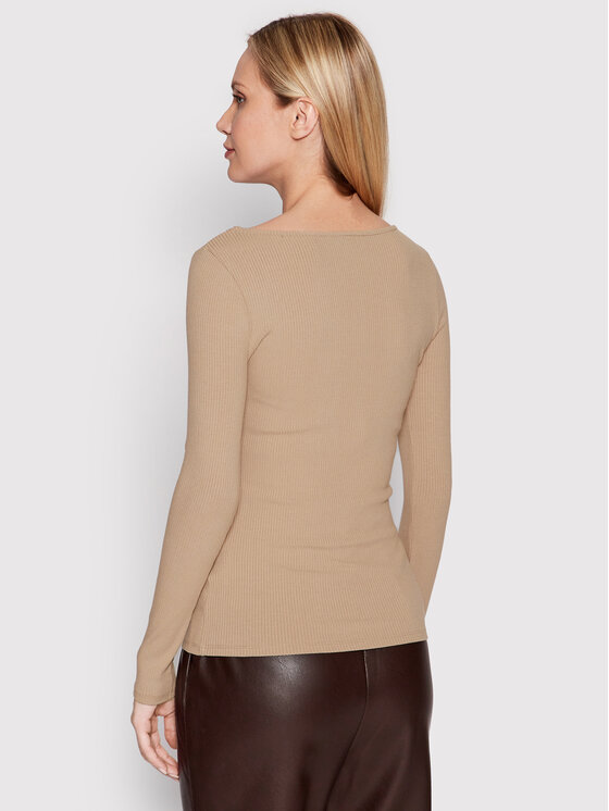 Blusa W2YP46 KBCO2 Beige Slim Fit