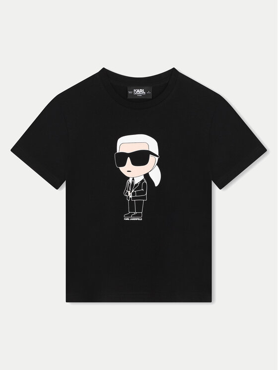 Karl Lagerfeld Kids Majica Z30240 S Črna Regular Fit