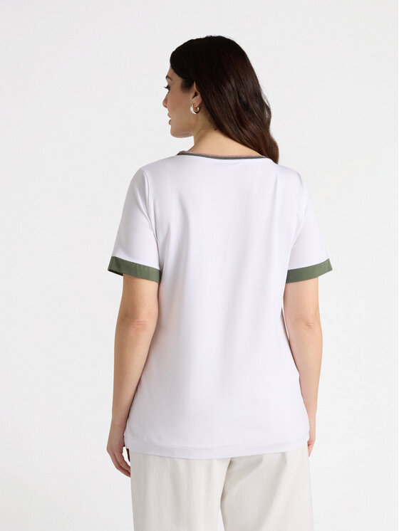 Fiorella Rubino Fiorella Rubino T-Shirt G374L008124N011 Biały Regular Fit