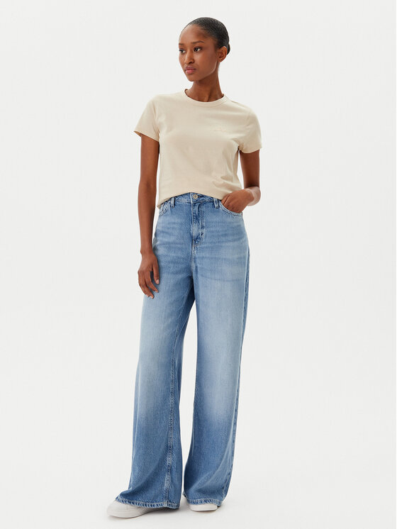 BOSS BOSS Marškinėliai C_Elogo_20 50541343 Smėlio Slim Fit